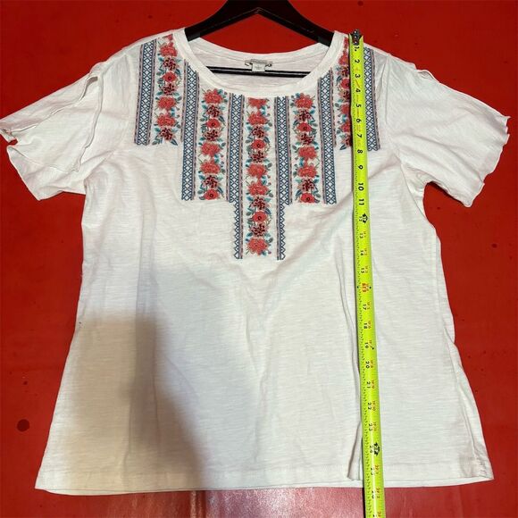 Sundance Women's Floral Embroidered Blouse Size‎ L - Picture 6 of 8